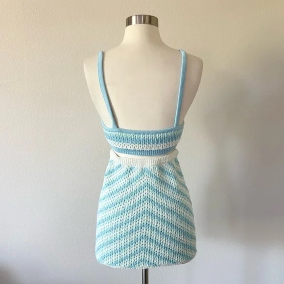 For Love And Lemons Corinna Knit Bralette Skirt Set Small - Picture 7 of 9